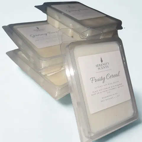 Luxury Soy Wax Melts - Highly Scented Wax Melt with 6 Wax Cubes in Clamshell - Net Weight 2.5oz - Decor Fragrance Aroma