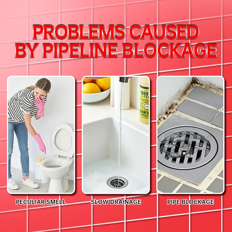 Missicey Drain Cleaner Powder for Smelly Drains, Hair Clogs & Kitchen Sink Buildup