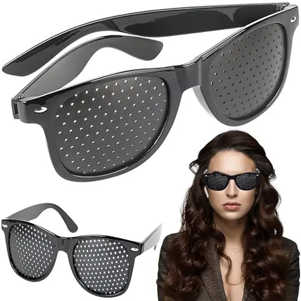 1pcs Anti-myopia Astigmatism Glasses With HolesVisionCorrection Fatigue Pin Hole Glasses For MenWomenEyesight Improvement Natura Blocking Anti-Eyestrain Glasses stylish specs