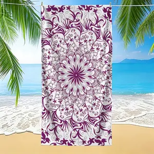 A Microfiber Beach Towel With A Mandala Pattern,with Excellent Absorbency,perfect For Travel,Swimming,Diving,Surfing,Yoga,And Camping,Suitable For All Seasons