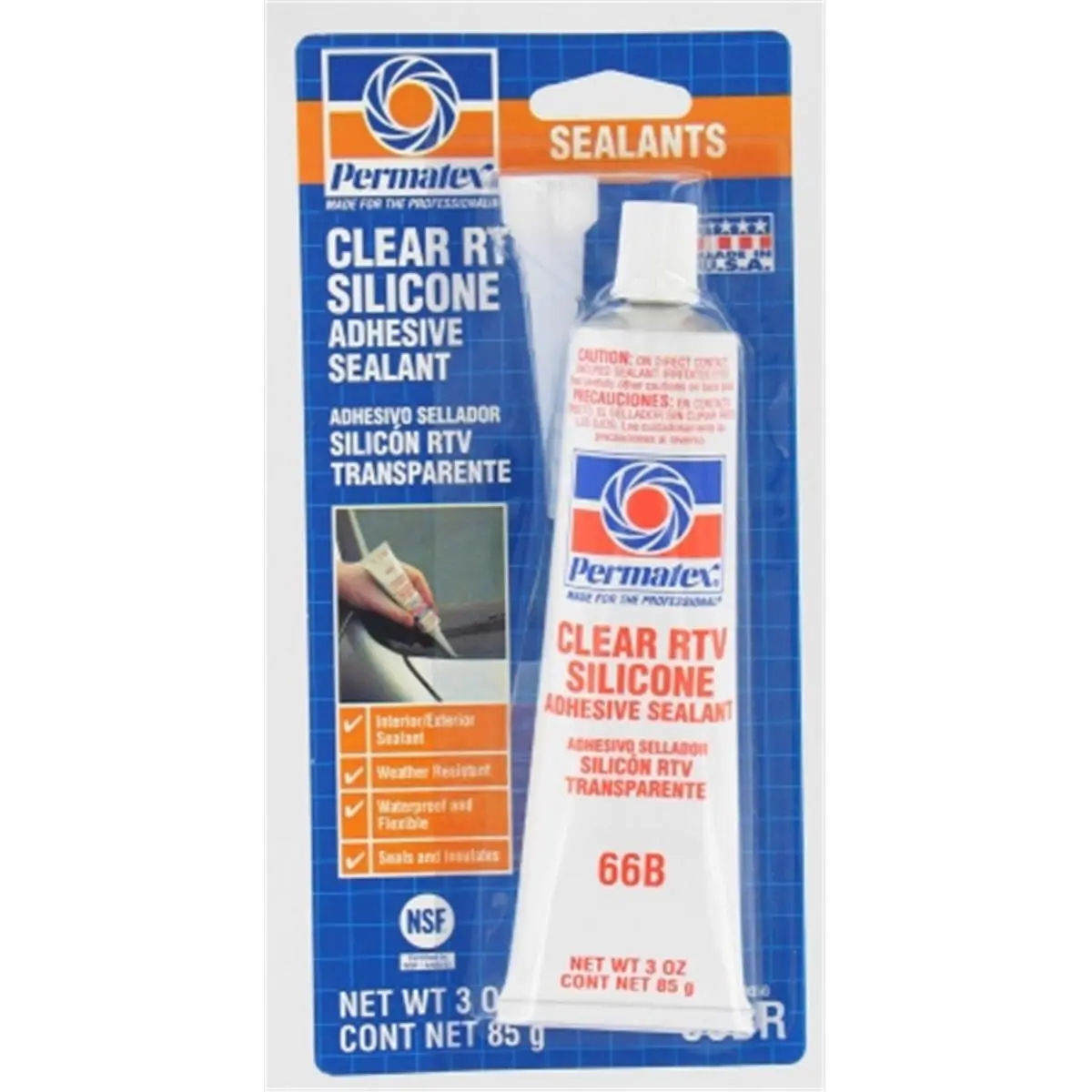 Permatex Permatex Clear Silicone Adhesive Sealant 80050