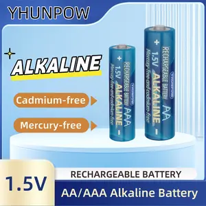 YHUNPOW-1.5v Aa Aaa Alkaline Battery, Rechargeable High Capacity Batteries, Long-Lasting Power for Daily Electronic Devices Charging