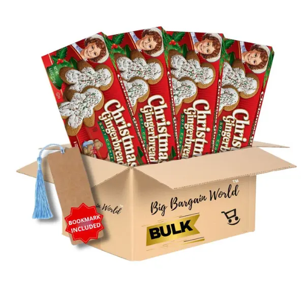 Little Debbie Gingerbread Cookies 4 Pack Christmas Edition with Bookmark Included Limited Edition McKee Food