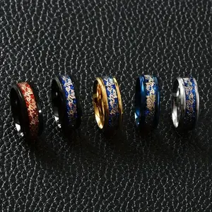 jewelry retro Chinese dragon ring national wind titanium steel jewelry