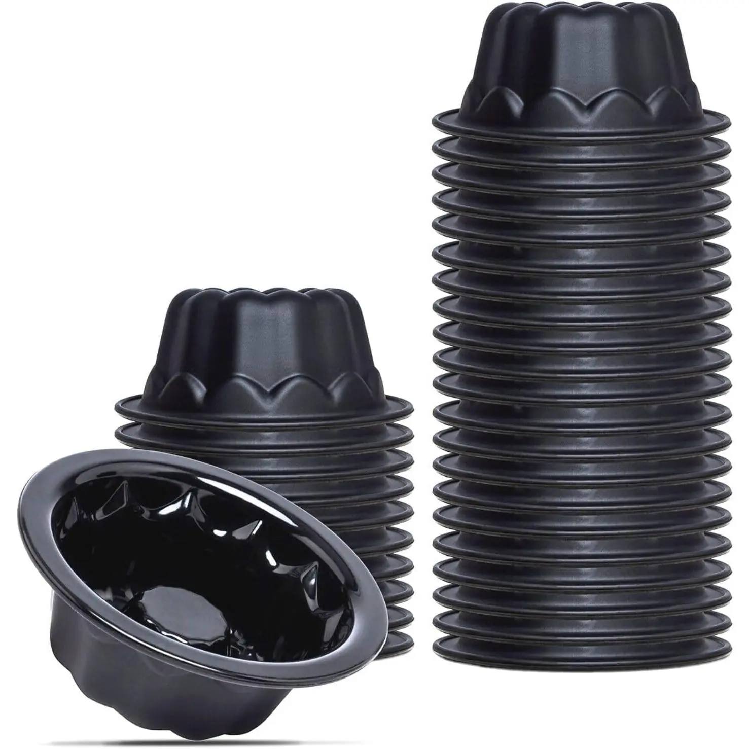 25-Pack Mini Cake Pans - 4 Inches  Mini bundt cake pans for Mini flan molds for baking for Baking -  Cake Mold For Baking Pumpkin Cake, Jelly, Brownies - Oven and Dishwasher Safety