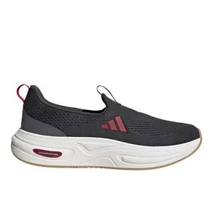 adidas Mens Cloudfoam Cuxxion Lounge Slip On Sneakers Shoes Casual - Grey, Red