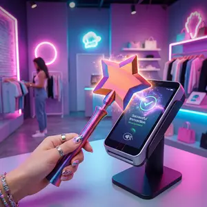 Telescoping 3D Printed Tap to Pay Magic Wand, Starlight Magic Wand, Contactless Payment Holder, Touch Sensing Payment, Creative Magic Wand Accessory, Portable Payment Gadget,Creative Gifts