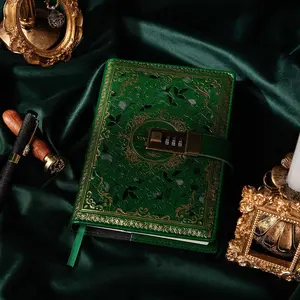 [A5 Notebook with Lock Feature] 1pc Vintage Fantasy Themed A5 Notebook with Lock, Decorative Hardcover Journal, Creative Diary with Special Lock Feature, for Students and Note-Taking