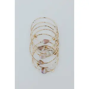 Ti Leaf Bangle - Cone Shell