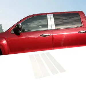 Car Window Center Pillar Post Cover Trim - Aftermarket Truck Accessories, Compatible with 2014-2018 Chevy Silverado & GMC Sierra, Vehicle Exterior Decoration, Car Decoration