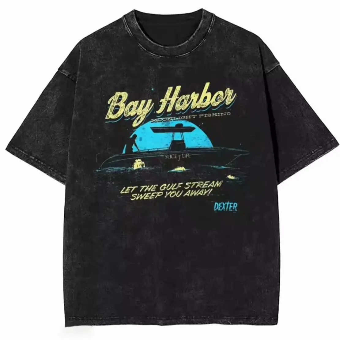 Comfort Colors Dexter Bay Harbor Moonlight Fishing Shirts, Dexter Morgan Inspired T Shirt men's clothing son gift or brother gift fathers day