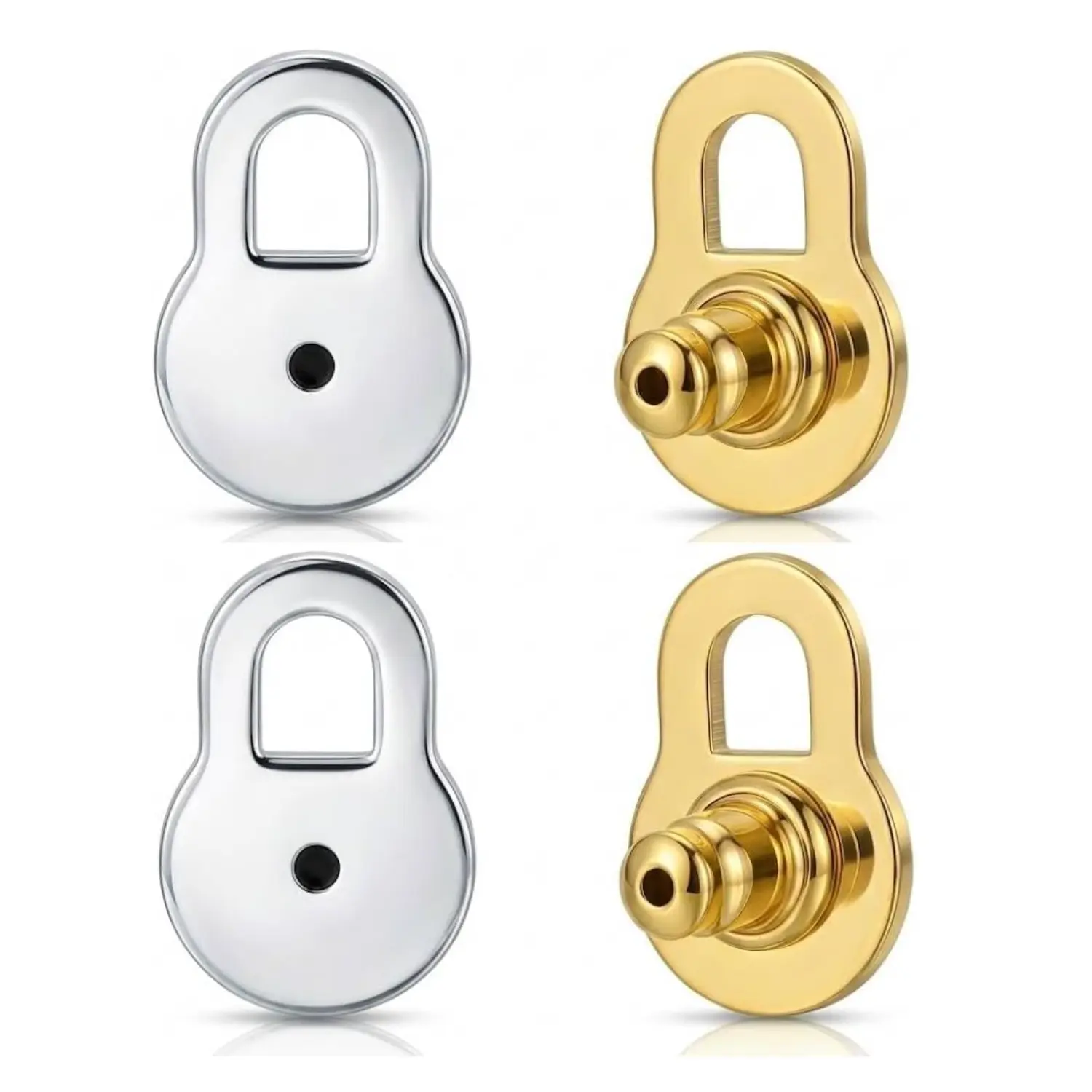 14K Gold Plated Lobe Lifters for Heavy Earrings for Women - Earring Backs for Droopy Ears - Comfortable Earring Backings for Studs - Trendy Fashion Jewelry Accessories