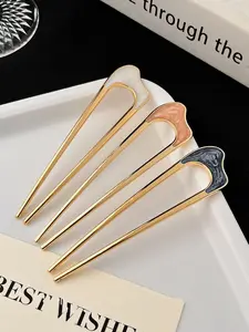 French Style U-Shaped Hair Fork Set, Vintage Upward Clip Accessories for Women, Elegant Hair Clips Hair Accessories, Flower Hair Clip
