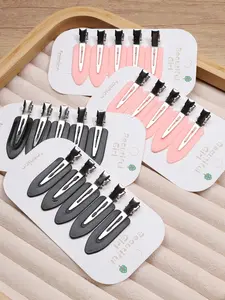 Women's Minimalist Temperament Solid Color Hair Clips, Casual Simple Plain Color Hair Clips, Fashionable Hair Accessories for Women & Girls
