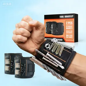 Magnetic Tool Wristband for Holding Screws, Reusable Work Belt Accessory, Strong Grip Gadget for DIY and Construction, Christmas Gifts for Men Women, No Glue Needed, Durable and Adjustable