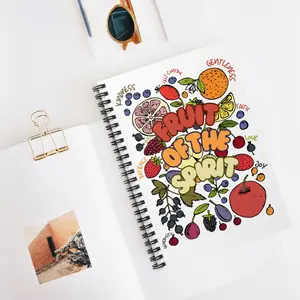 Christian Fruit Spirit Journal, Inspirational Spiral Notebook Gift, Ruled Line Faith Diary, Religious Writing Pad, Scripture Study Planner,