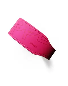 UPPPER Lifting Belt Neon Pink - Microfiber Leather, Double-Prong Buckle, 4" to 2.5" Tapered, Weightlifting Support