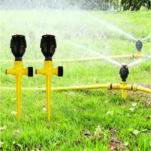 4-Pack Garden Sprinklers, 360-Degree Rotating Automatic Irrigation System, Wide Coverage, Suitable for Courtyards and Lawnsawn Watering, Yard Sprinkler, Adjustable Settings, Wide Coverage, Sturdy and Durable, Adjustable Nozzles
