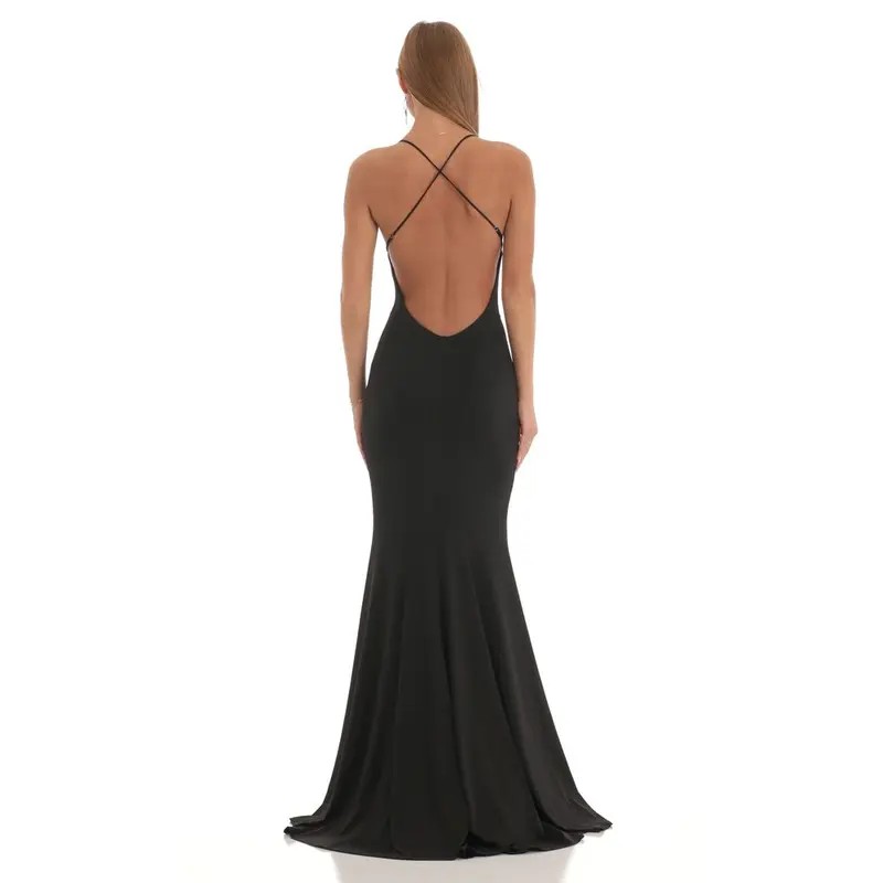 open back black dress - TikTok Shop