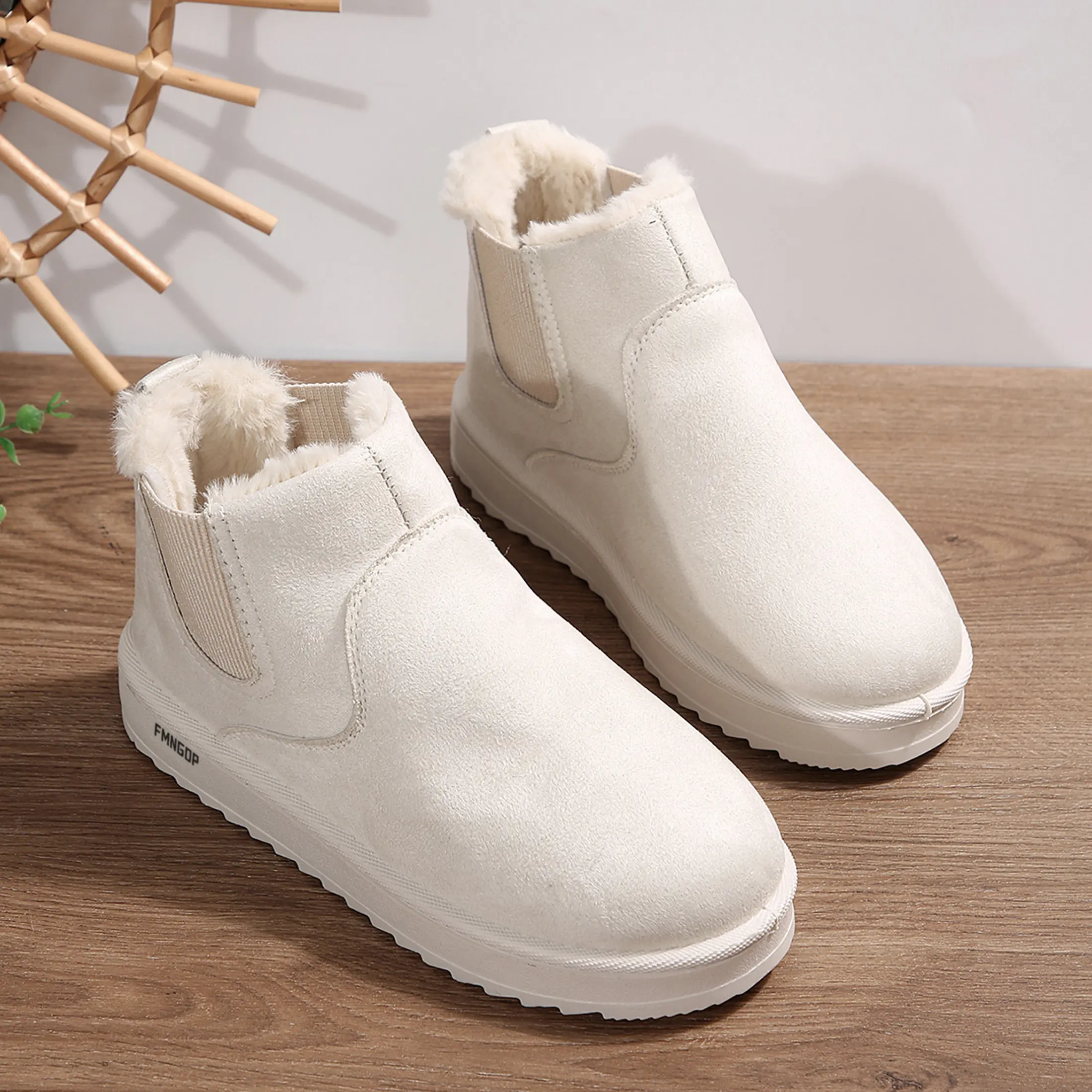 Women's Thick Bottom Ankle Snow Boots Thermal Fleece Lined Anti-Slip Warm Winter Indoor Outdoor Shoes Platform Classic