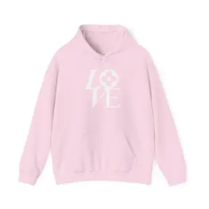 Love Hoodie - Cozy Couples Sweatshirt, Valentine's Day Gift, Heart Graphic Pullover, Romantic Apparel, Warm Relationship Jumper