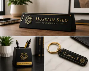 Personalized Desk Name Plate | Custom Office Desk Sign | 3D Printed Nameplate | Teacher Gift | Coworker Gift