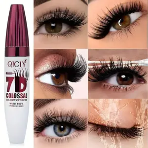 7D Silk Fiber Mascara, Natural Long & Thick, Waterproof Sweatproof Mascara, Volumizing Curling, Perfect for Parties Festivals Gifts