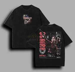 Resident Evil 2 Claire Redfield Survival Horror Game Graphic Oversized Tee Vintage Washed Unisex T Shirt Dark Action Menswear Streetwear Sweatshirt Apparel Hoodie Casual