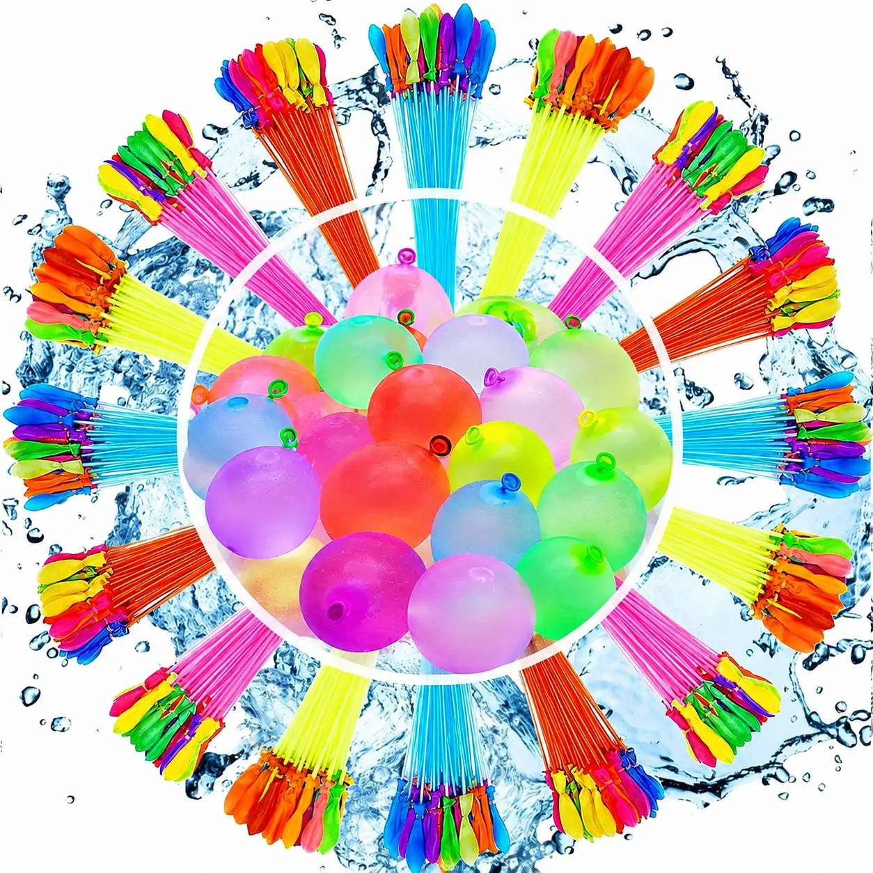 1000 PCS Quick Fill Self Sealing Water Balloons Fast Fill Biodegradable Bunch Balloons for Kids & Adults Outdoor Summer Water Toys Pool Games Backyard & Beach Party Supplies Birthday Party Favors Bulk Pack