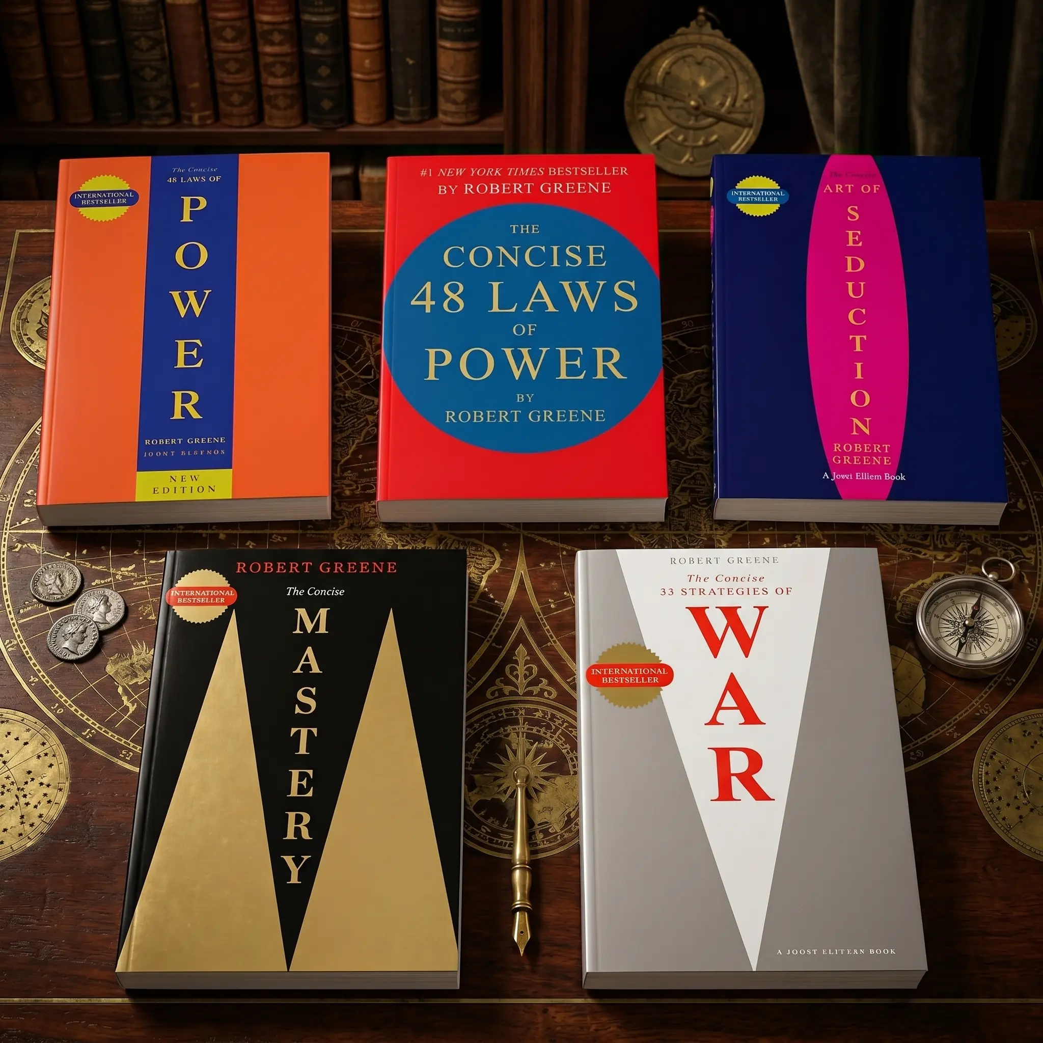 Robert Greene Concise 5-Book Collection – Strategy, Leadership, Human Nature, Influence & Personal Development Box Set