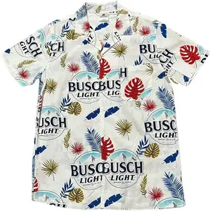 Busch Light Beer Men's Camp Hawaiian Shirt