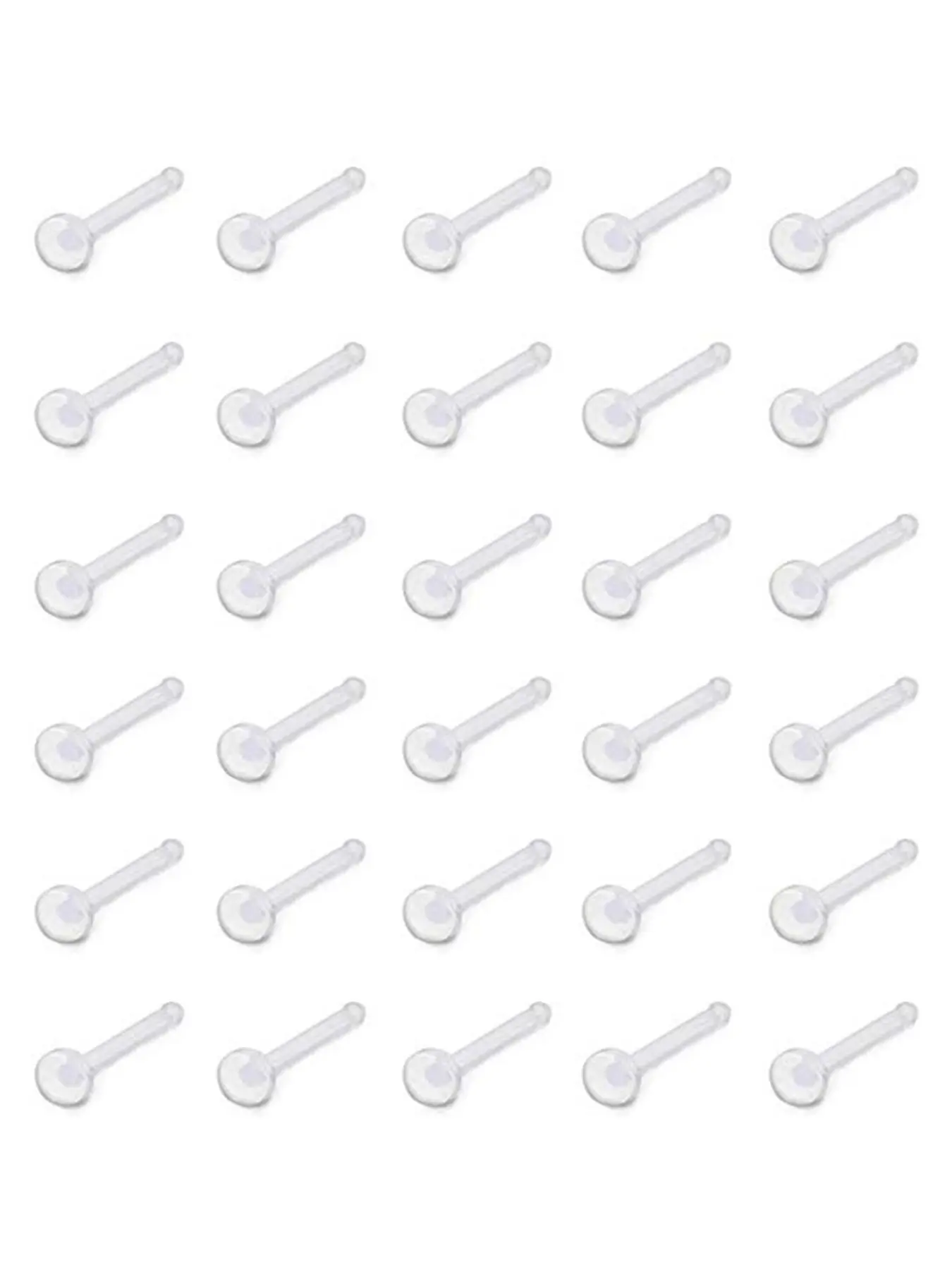 Transparent Nose Ring, Nose Hoop, Nose Rings Hoops, Clicker Septum Ring, Clear Nose Piercing Jewelry for Women & Men, Fashion Jewelry for Party, Daily Clothing Decor, Trendy All-match & Exquisite Jewelry for Birthday Gift, Nose Rings Set