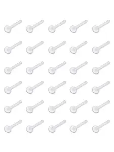 Transparent Nose Ring, Nose Hoop, Clicker Septum Ring, Clear Nose Piercing Jewelry for Women & Men, Fashion Jewelry for Party, Daily Clothing Decor, Trendy All-match & Exquisite Jewelry for Birthday Gift