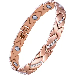 Pure Copper Bracelets for Women, Magnetic Bracelets for Women, Eliminate Static Electricity, Valentine's Day Magnetic Field Therapy Jewelry Gift, Magnetic Therapy Bracelet