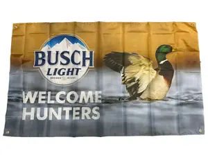 Ducks Busch Light Beer Welcome Hunters Banner 3x5ft