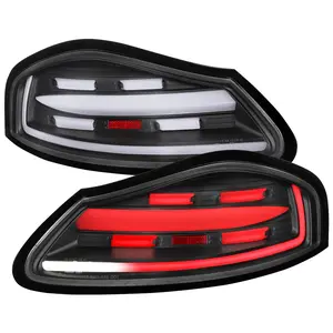 1997-2004 Porche Boxster 986 LED Sequential Tail Lights (Matte Black Housing/Clear Lens)