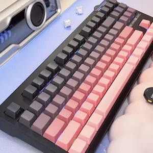 TKL 60 65 75 80 87 96 98 104 Key Mechanical Keyboard Keycaps Set PBT Doubleshot OEM Profile Side Print Gradient Key Caps for Cherry MX Switches Gateron Kailh Razer Custom DIY Gaming Keyboard Gifts for
