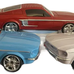 Bluetooth Model Car Speaker with LED Lights Portable Music Player FM Radio USB TF Card Aux Gray Design Audio Smart Speaker New