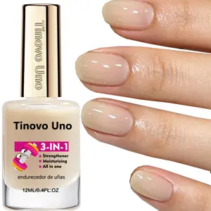 Tinovo Uno 3 in 1 Multi-Functional Calcium Nail Strengthener Gel - Natural Drying, Shine, Color Protection, Hardens Brittle Soft Nails, All Nail Types, Nail Cuticle Oil, Nail Hardener, DIY Nail Polish, Salon Quality, Nail Care Solution