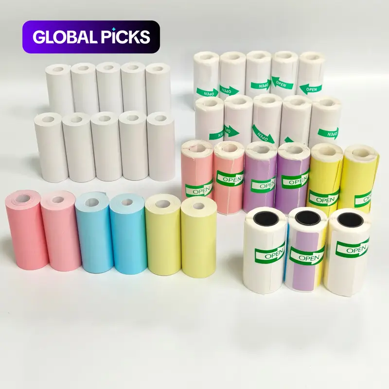 Thermal Printer Paper, Direct Thermal Sticker, 35-Roll Pack Self-Adhesive Label Paper, Rolls Labels, Office Supplies, Thermal Printing Sticky Labels for Scrapbooking, Photos, Notes, Lists and Memos, Compatible with Portable Printers #GLOBAL PICKS