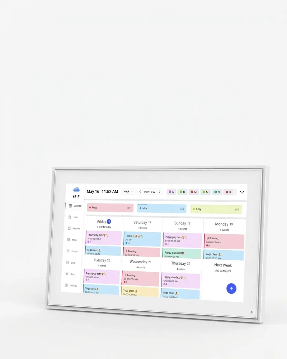 FLASH SALE Calendar: 15-inch Wall Planner Digital Calendar & Chore Chart, Smart Touchscreen Interactive Display for Family Schedules – Wall Mount Included, Great for Organizing Your 2025 Calendar