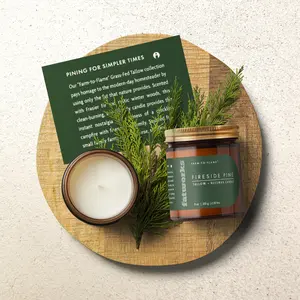 Grass-Fed Tallow Candle- Fireside Pine