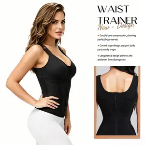 Women Double Compression Waist Trainer Vest - Tummy Control Hourglass Shapewear Faja Colombian Fajas Full Body Waist Trainer  Postpartum Tummy Control Waist Trainer Corset  Back Support Waist Trainer Shapewear Long Torso Waist Trainer Body Shaper