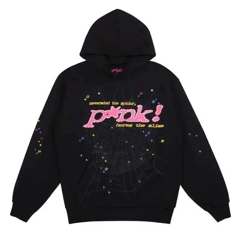 Spider Pnk Hoodie Black