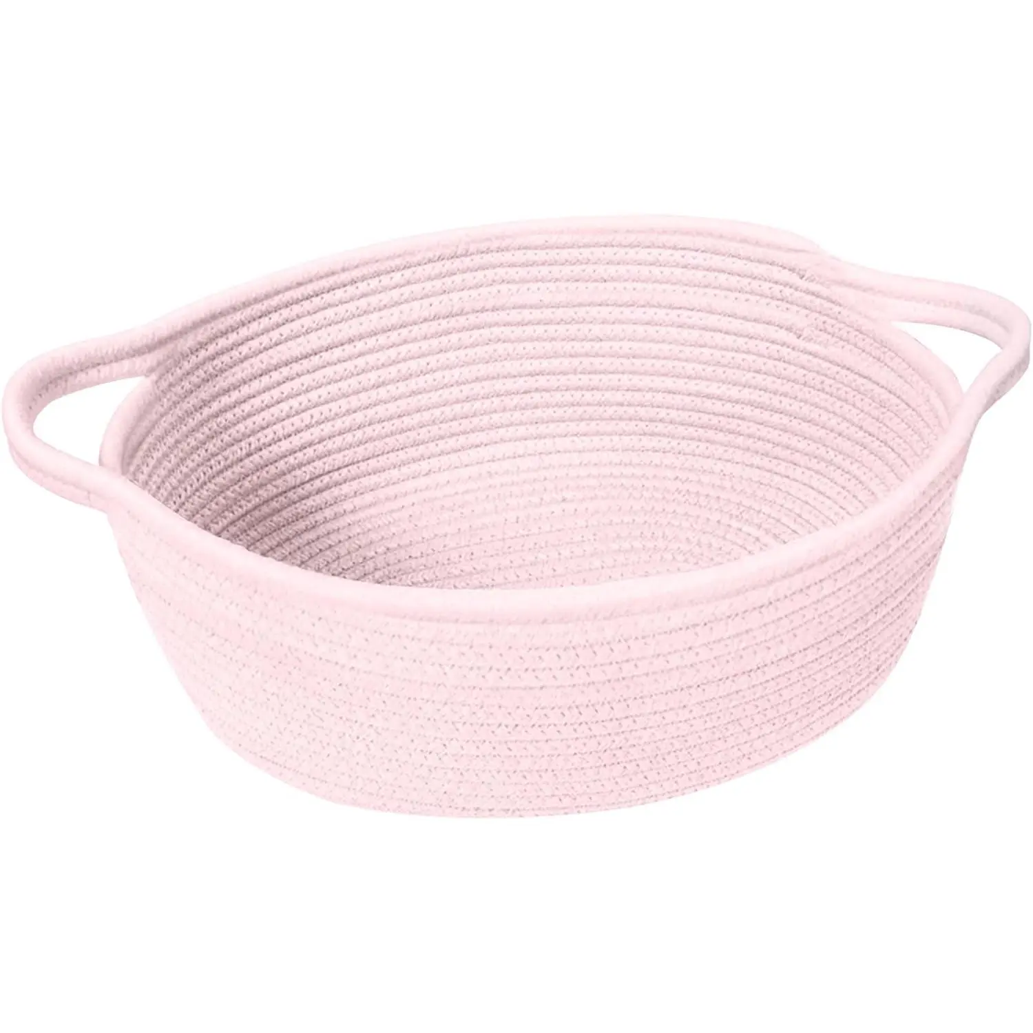 Small Woven  Basket, Baskets for Gifts Empty, Cotton Rope    Bin Box,   Basket, Wicker Basket with Handles, Cute Storage Basket for  Decor, Light , 12"x 8"x 5"
