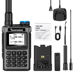 QUANSHENG UV-K1 Handheld Two-Way Radio, NOAA Weather Alert, USB Type-C Charging, 200-Channel Memory, Portable Walkie Talkie