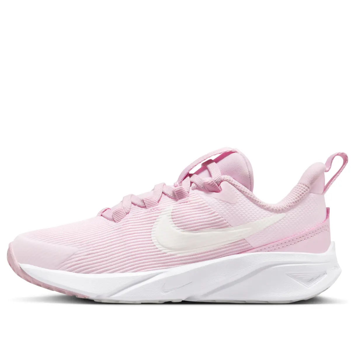 NIKE Kids' Star Runner 4 Next Nature Pink Lace-Up Running Shoes, Comfortable and Casual Foam Shoes for Everyday Wear, Lace Up Sneakers, Soft Sole Sneakers, Sporty, Youth, 6 - 7 Years