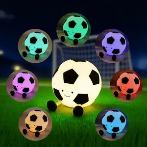 World Cup Soccer Silicone Night Light for Kid night lights for kids baby night lights for nursery Rechargeable Night Lights Cute Squishy Lamp for Boys Girls Birthday Gift  Dimmable LED Light Room Decor Toys