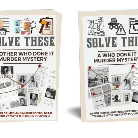 Solve This and Solve These! Two Who Done It Murder Mystery Books: 20 Fun Crimes and Murders You Need to Solve with the Clues Provided