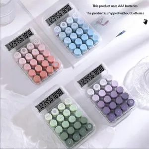 Clear Case Office Calculator, 1 Count Battery Powered 10 Digit Display Calculator with Large Button, Cute Calculator for Home Office School(without Battery)